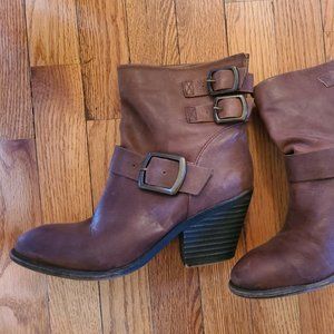 Lucky Brand Brown Leather Boots size 8.5